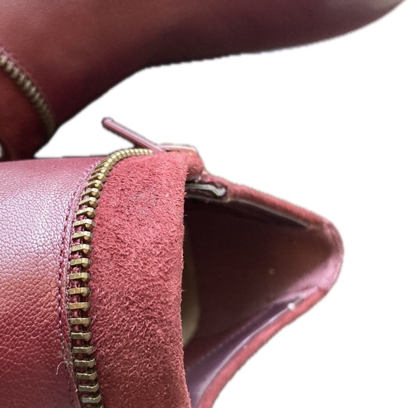 Anne Klein Dalayne Red Leather Ankle Booties - Picture 9 of 12